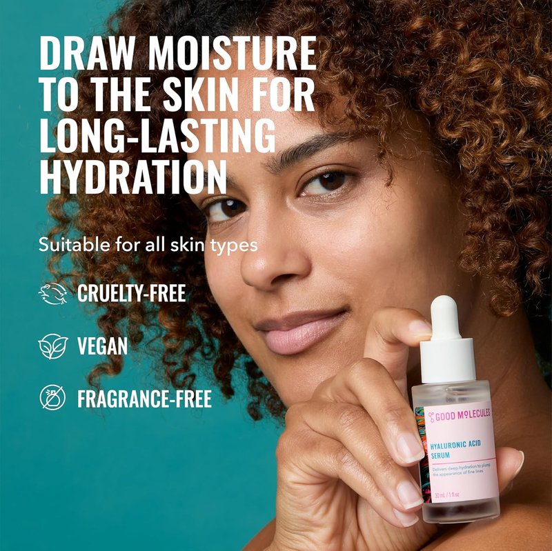 Hyaluronic Acid Serum - Ultra Hydrating 1% Formula for Plumper Skin | Non-Greasy Facial Moisturizer