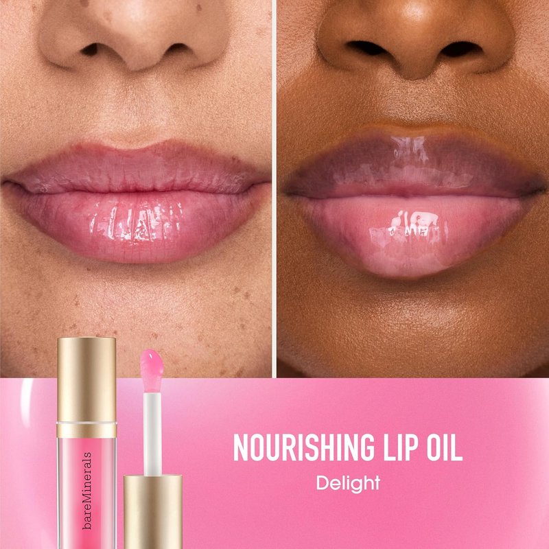 bareMinerals Nourishing Lip Oil - Ultra-Hydrating & Non-Sticky Formula with 9 Botanical Oils | Clean Vegan Hydration