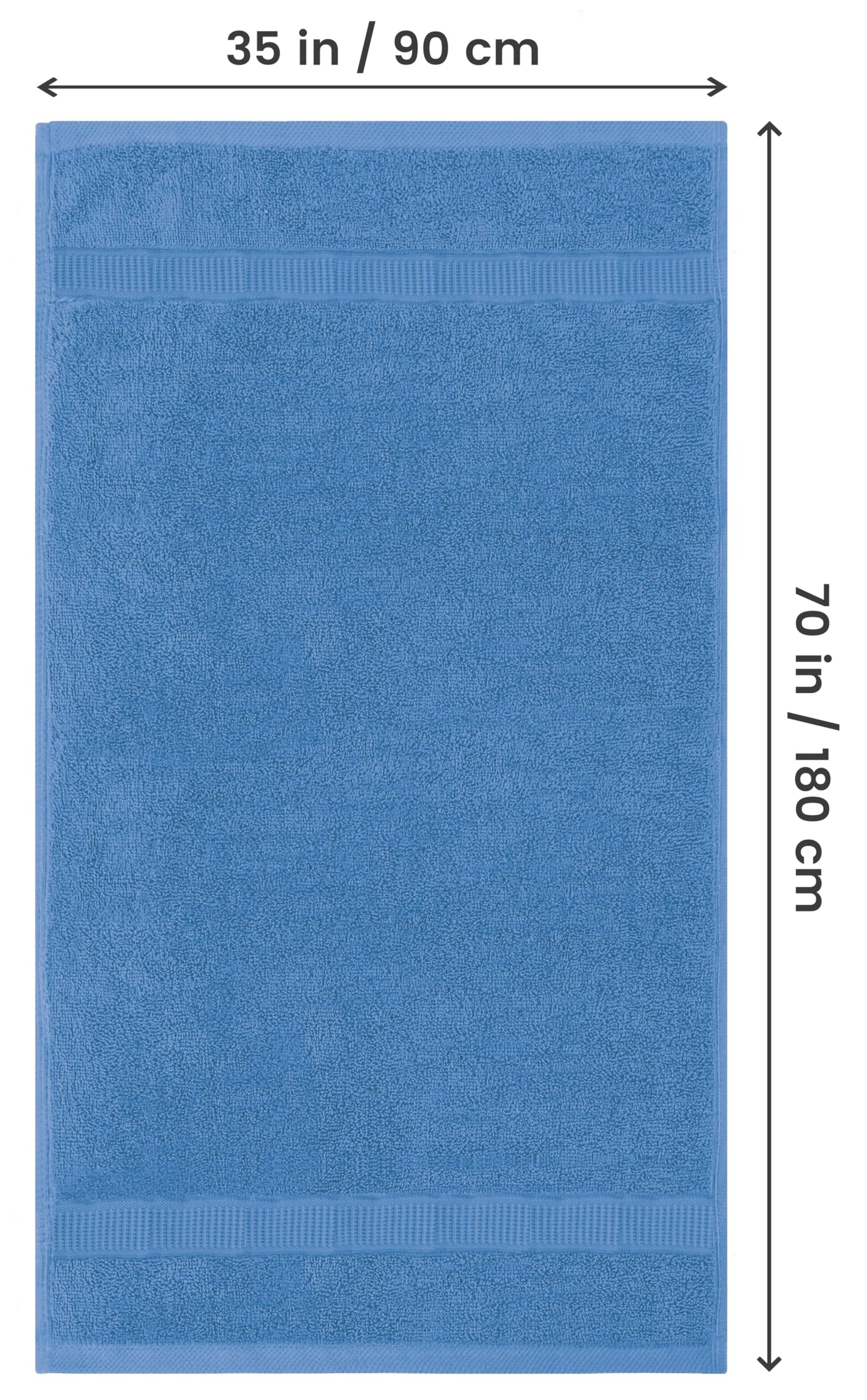 Utopia Towels Luxurious Jumbo Bath Sheet 2 Piece, 600 GSM, 35 by 70 Inches, 100% Ring Spun Cotton, Highly Absorbent and Quick Dry Extra Large Bath Towel, Super Soft Towel, Electric Blue