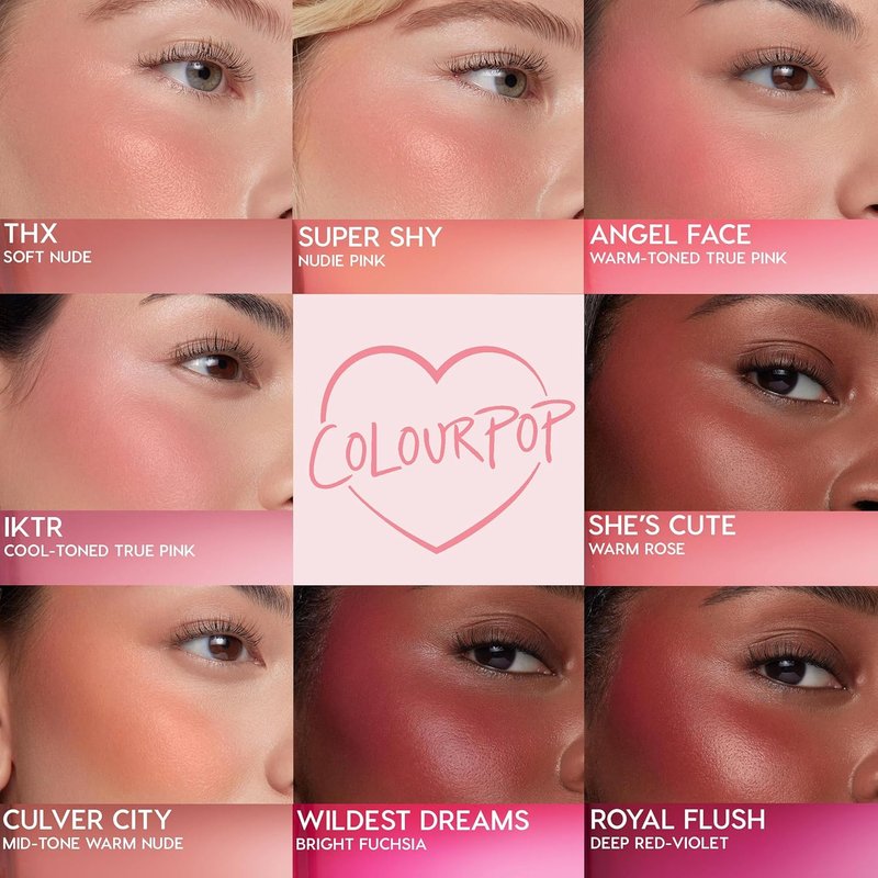 ColourPop Weightless Liquid Blush - Hydrating Cheek Color with Hyaluronic Acid - Glowy Finish in Super Shy (0.30 oz)