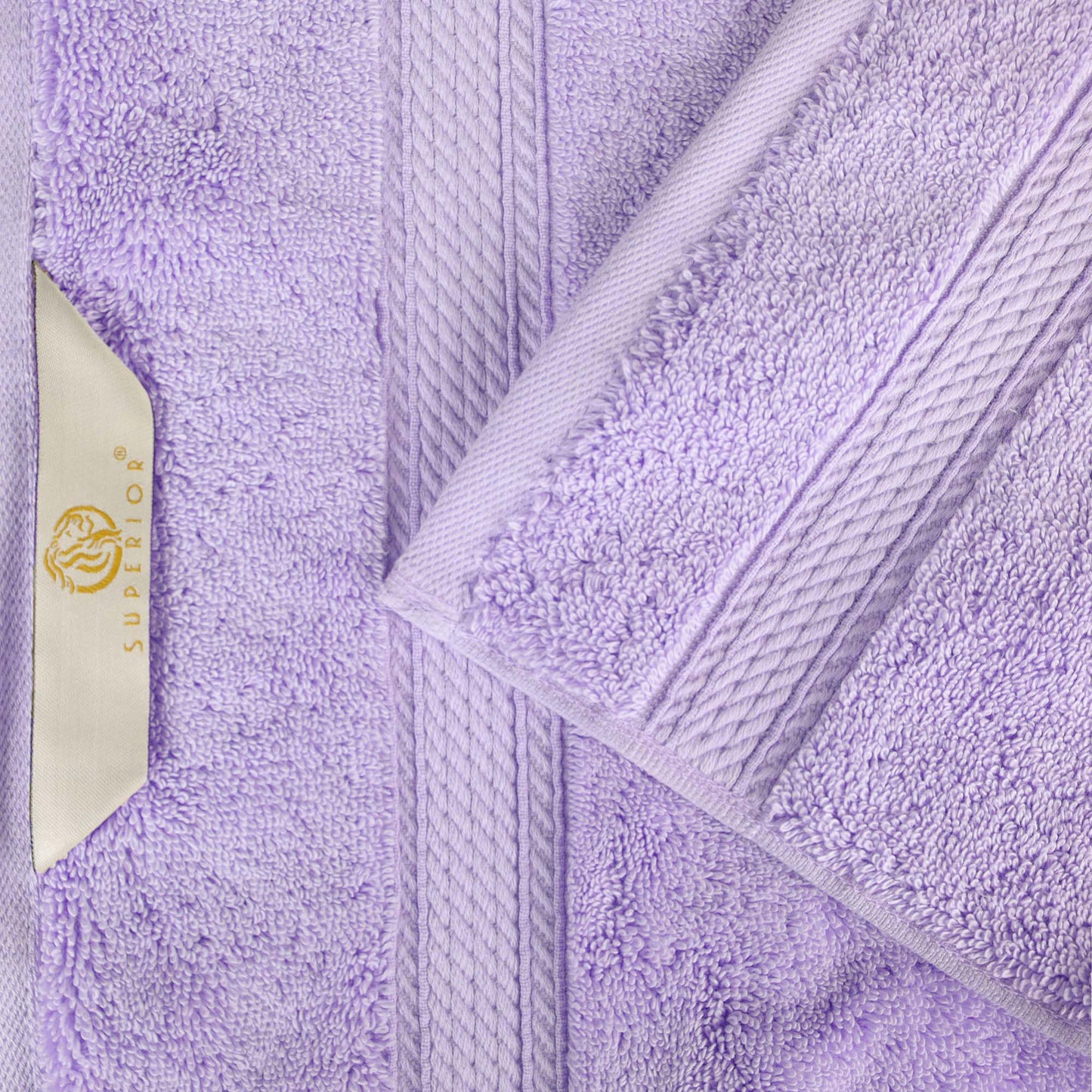 Superior Egyptian Cotton Pile 9 Piece Towel Set, Includes 3 Bath, 3 Hand, 3 Face Towels/Washcloths, Ultra Soft Luxury Towels, Thick Plush Essentials, Guest Bath, Spa, Hotel Bathroom, Purple
