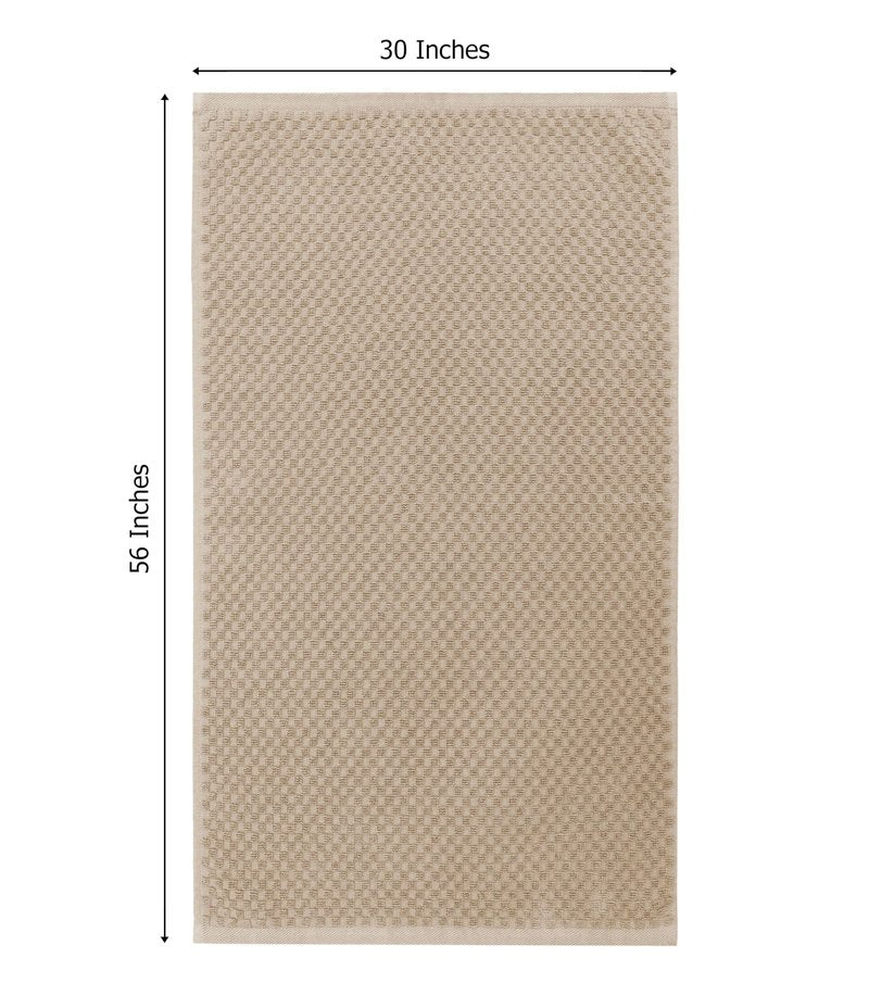 COTTON CRAFT Waffle Bath Towel - Set of 4 Luxury Euro Spa Waffle Weave Towels - 100% Ringspun Cotton Bath Towel - Super Absorbent Quick Dry Bath Towel Set - Oversized 30 inches x 56 inches - Linen