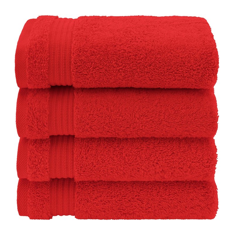American Veteran Towel, Hand Towels for Bathroom Set of 4, 100% Cotton Turkish Hand Towel Sets, Soft Hand Face Towels, Red Hand Towels