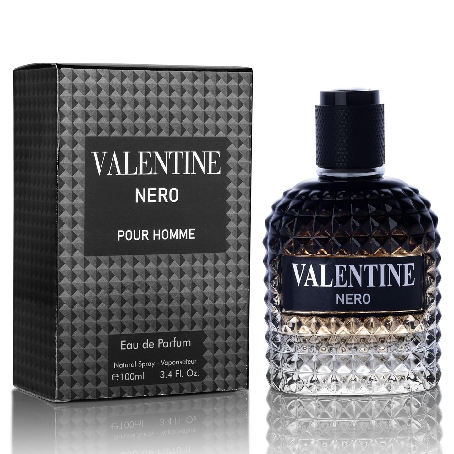 Valentine Nero for Men - Woody Aromatic Fragrance with Floral & Mineral Notes - 100ml Masculine Scent