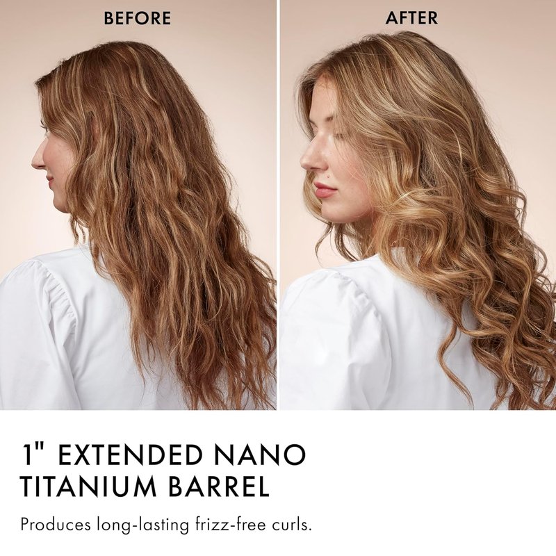 BabylissPRO Nano Titanium Curling Iron - Extended Barrel for Long Hair Styling