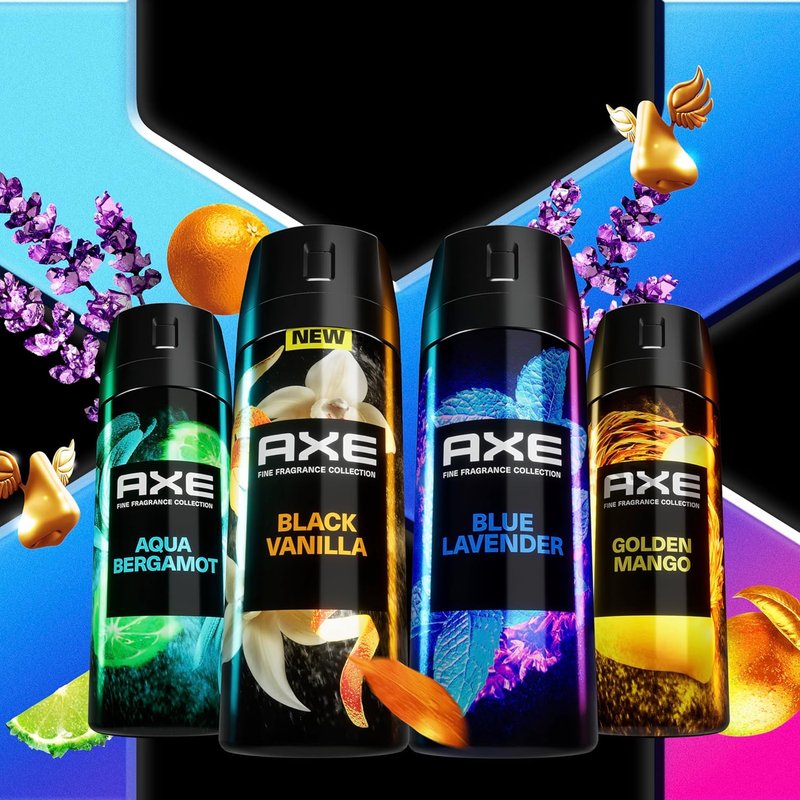 Axe Fine Fragrance Collection Deodorant Body Spray for Men - 4-Pack Variety with 72H Odor Protection | Aluminum-Free, 4 oz