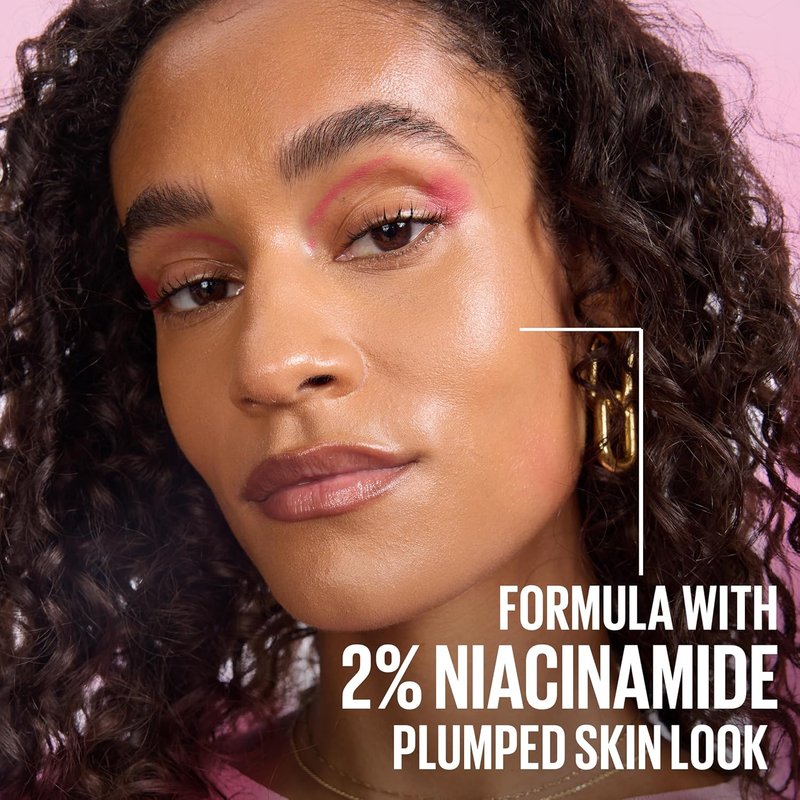 Maybelline Grippy Serum Primer - Hydrating Makeup Primer with 2% Niacinamide | 24HR Wear, Clear, 1 Count