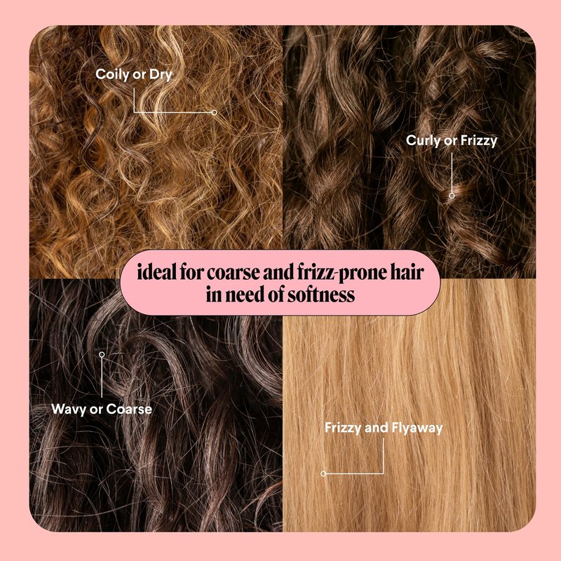 MONDAY HAIRCARE Smooth Shampoo + Conditioner Bathroom Set (2 Count) 27 oz Each For Frizzy, Coarse & Curly Hair Made with Coconut Oil, Shea Butter & Vitamin E 100% Recyclable Bottle Pink