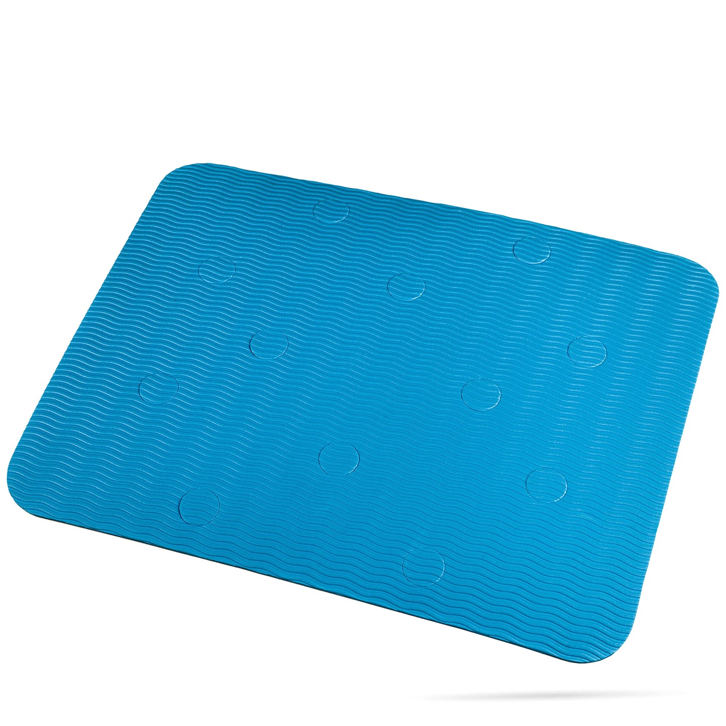 Waterproof Shower Chair Cushion Soft Foam Pad for Shower Seat Inside Bathroom, Non Slip Stripes Surface Bathtub Mat with Stickable Backing, Bath Rug Dry Quickly