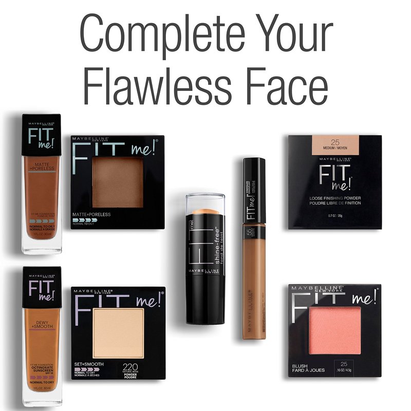 Maybelline Fit Me Matte + Poreless Liquid Foundation Makeup, Ivory, 2 COUNT Oil-Free Foundation