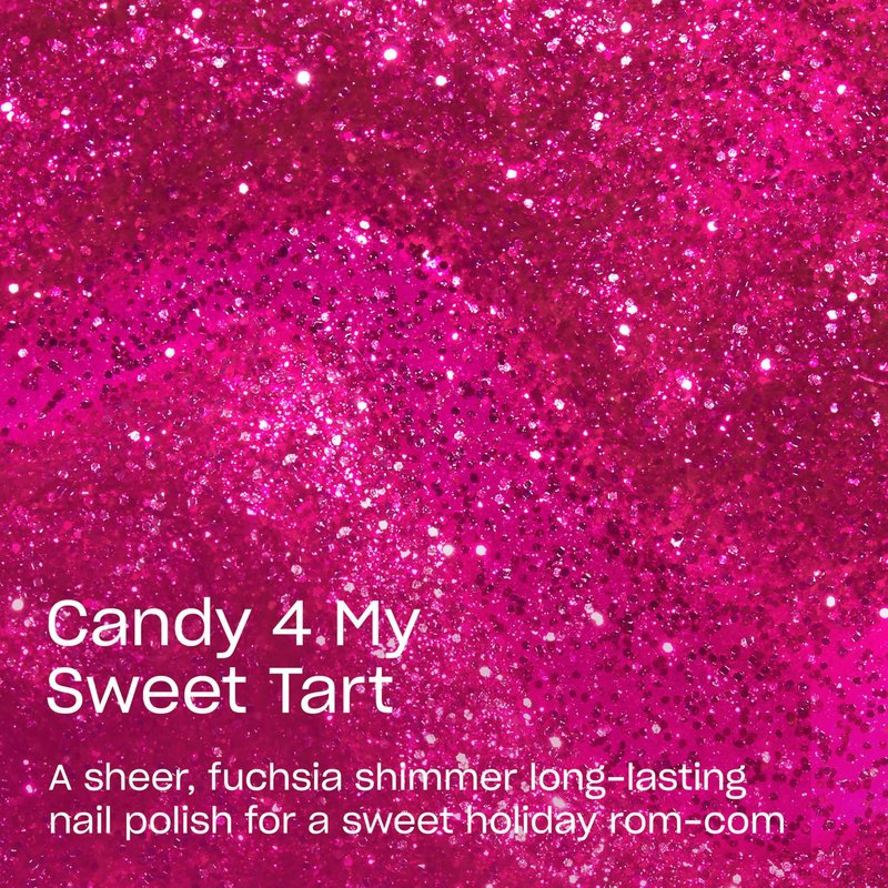 OPI Infinite Shine Candy 4 My Sweet Tart | Sheer Bright Fuchsia Pink Shimmer Long Wear Nail Polish | Good Enough to Treat Collection | Holiday 2025