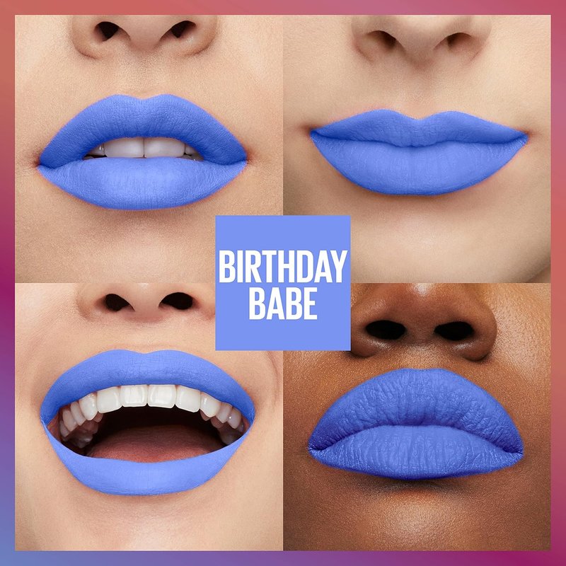 Maybelline Super Stay Matte Ink Liquid Lipstick - Transfer-Proof, Long-Lasting | Birthday Babe, 0.17 fl oz