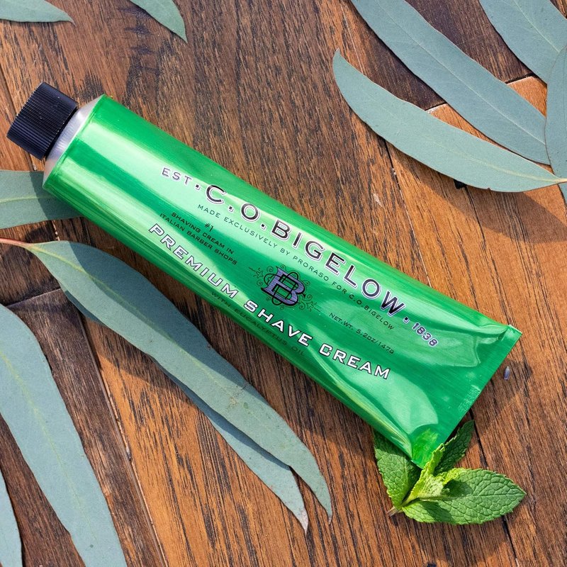 C.O. Bigelow Shaving Cream - Eucalyptus Oil Formula for Sensitive Skin | 5.2 oz Men's Shaving Cream