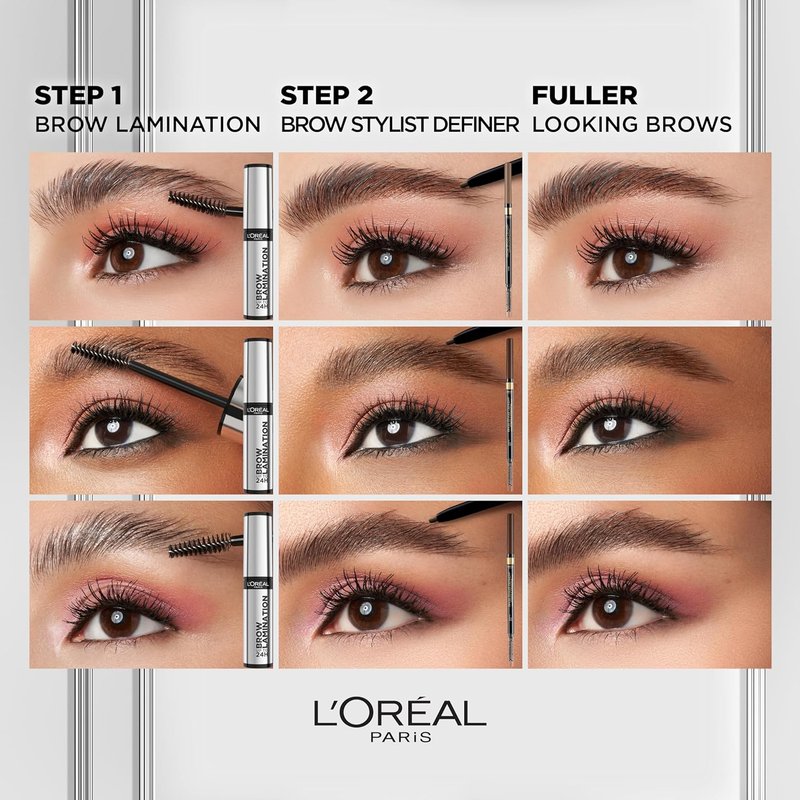 L'Oreal Paris Infallible Brow Lamination Gel - Water-Resistant 24H Longwear, Clear 0.16 Fl Oz
