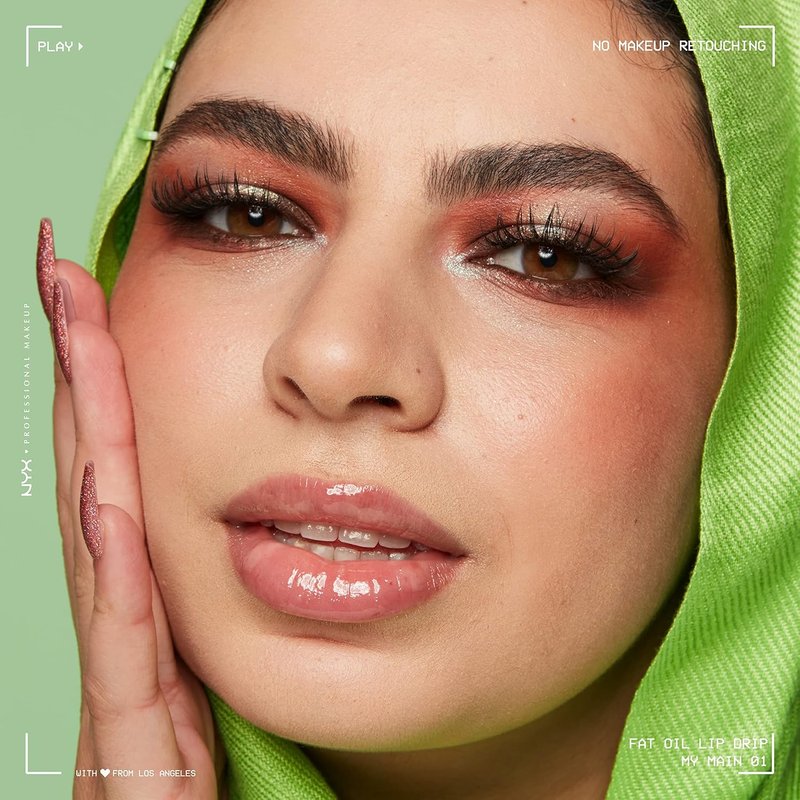 NYX PROFESSIONAL MAKEUP Fat Oil Lip Drip - Moisturizing Vegan Lip Gloss with 12 HR Hydration | My Main (Clear)