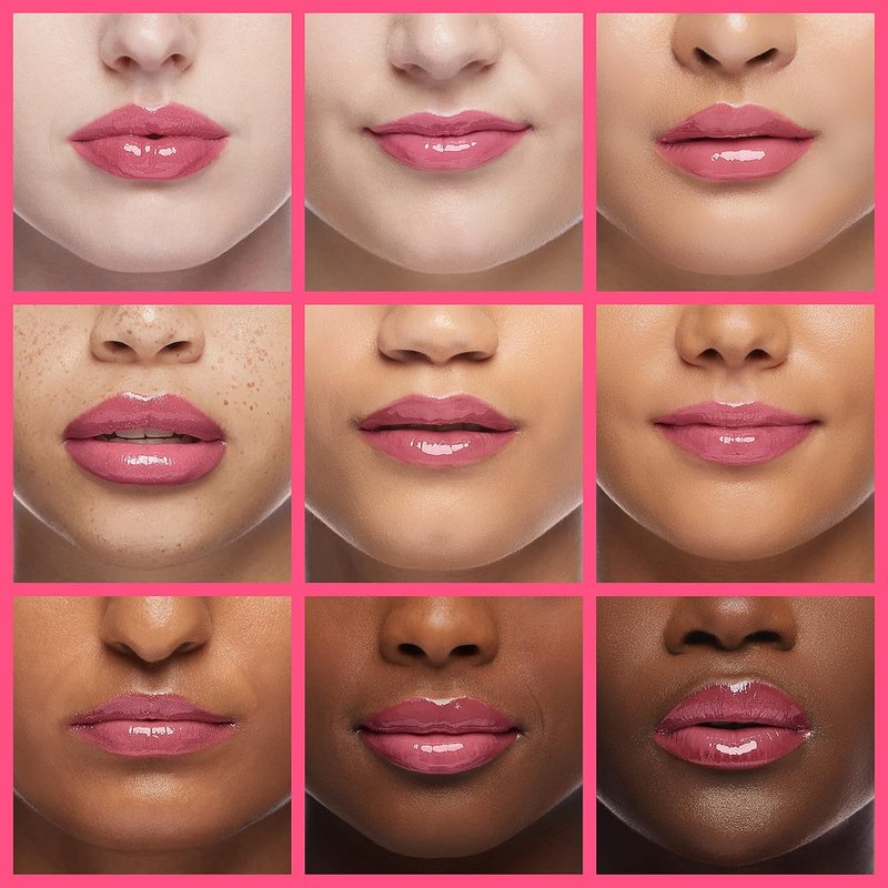 GECOMO Hydrating Lip Glow Oil - Nourishing Tinted Lip Gloss for Smooth Lips | Raspberry, 0.2 Oz
