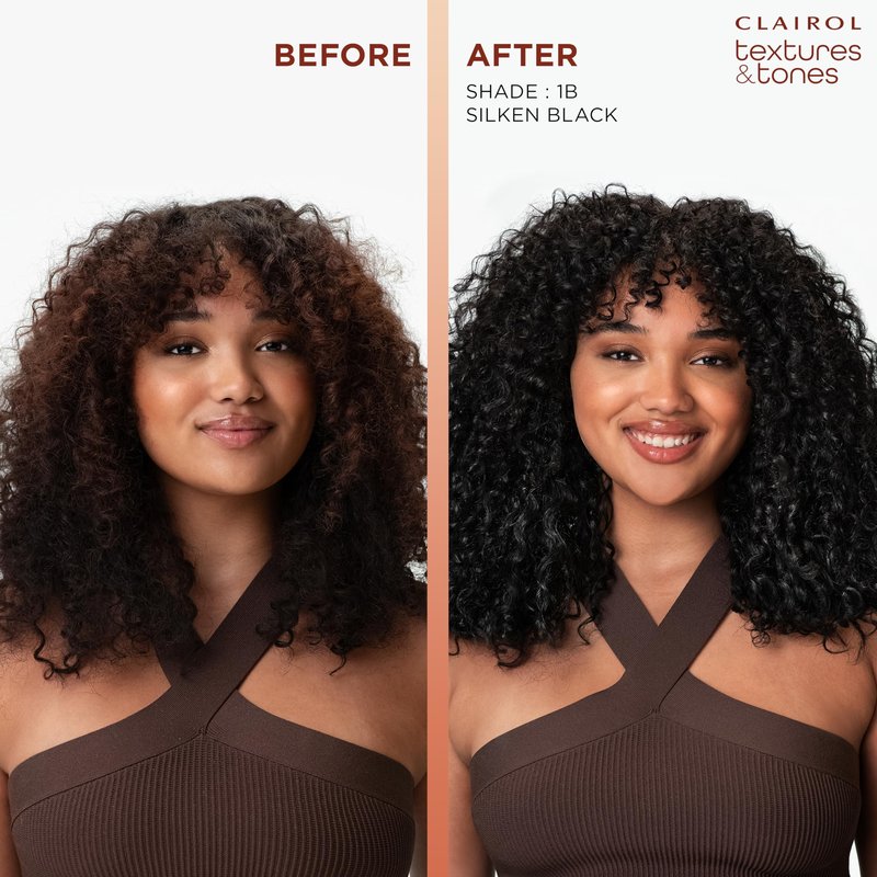 Clairol Textures & Tones Permanent Hair Dye, 4RV Berry Burgundy Hair Color | Ammonia-Free | Moisture-Rich Formula with Argan, and Olive Oil for Brilliant Shine | Pack of 1