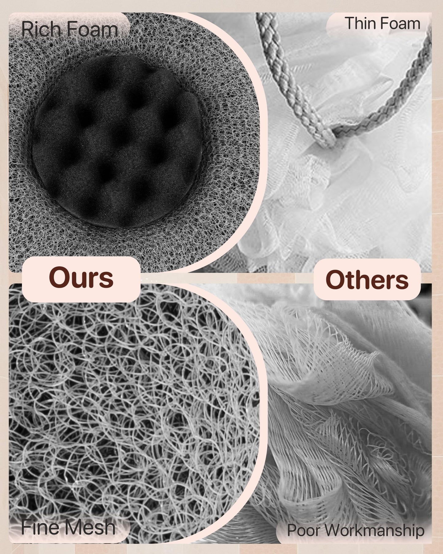 Super Soft Sunflower Suction Cup Bath Sponge loofah, 2026 Upgraded 2-in-1 Sunflower Ball Exfoliating Bath Sponge Cleaning Brush, Mesh Shower Body Sponge Accessories for Women, Men Shower (Black+Grey)