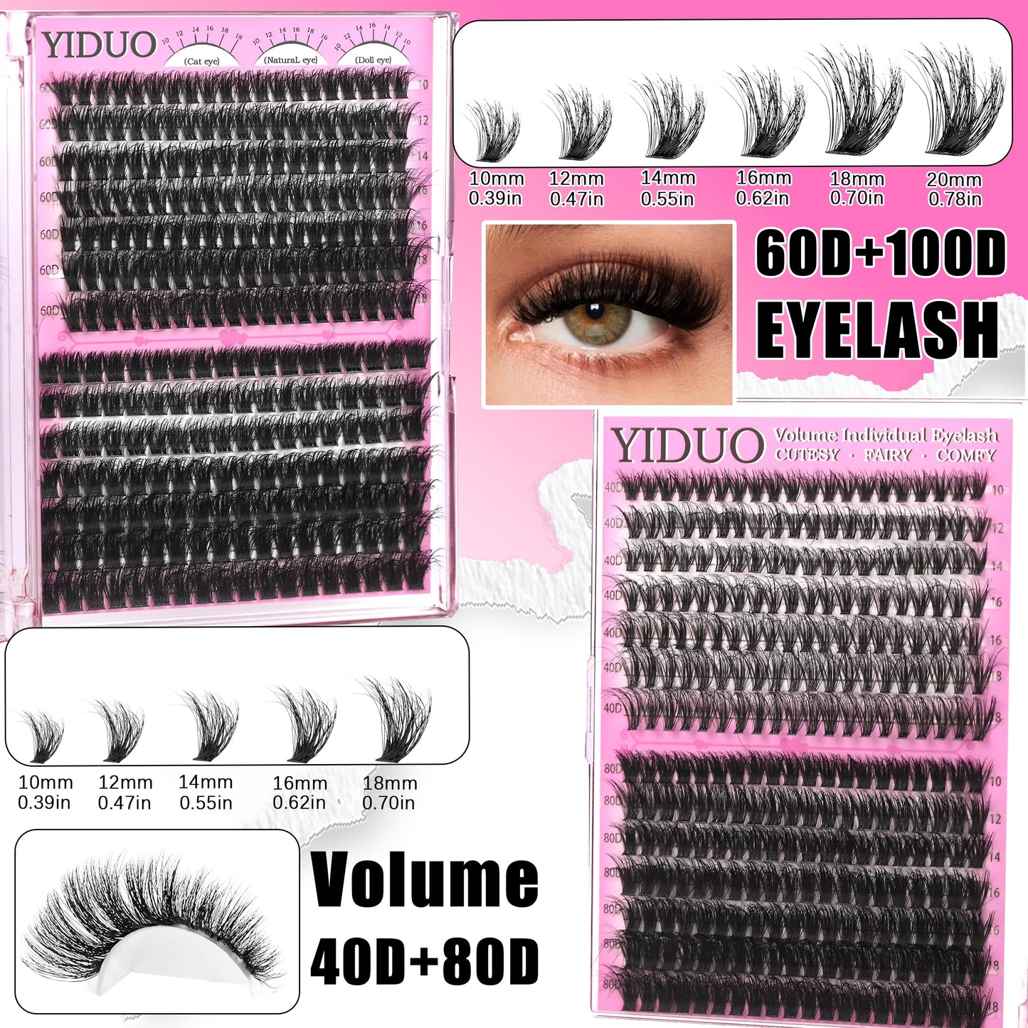 YIDUO Volume Lash Clusters Kit