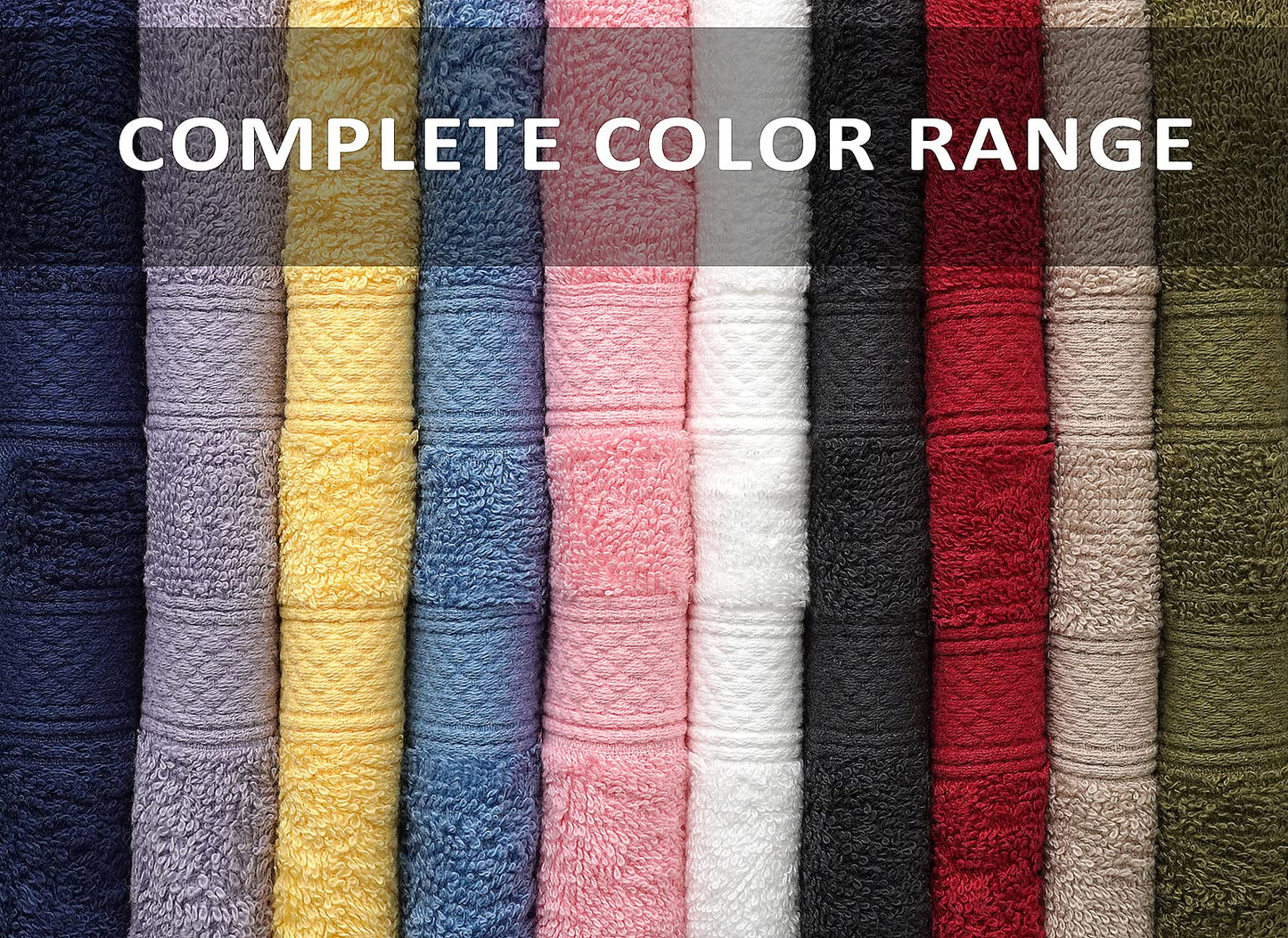 ZUPERIA Classic Hand Towels Pack of 10 (16 x 28 Inches) 100% Ring Spun Cotton Light Weight & Super Absorbent, Fast Drying Hand Towels for Bathroom, Hotels, Travel and Spa (Assorted)