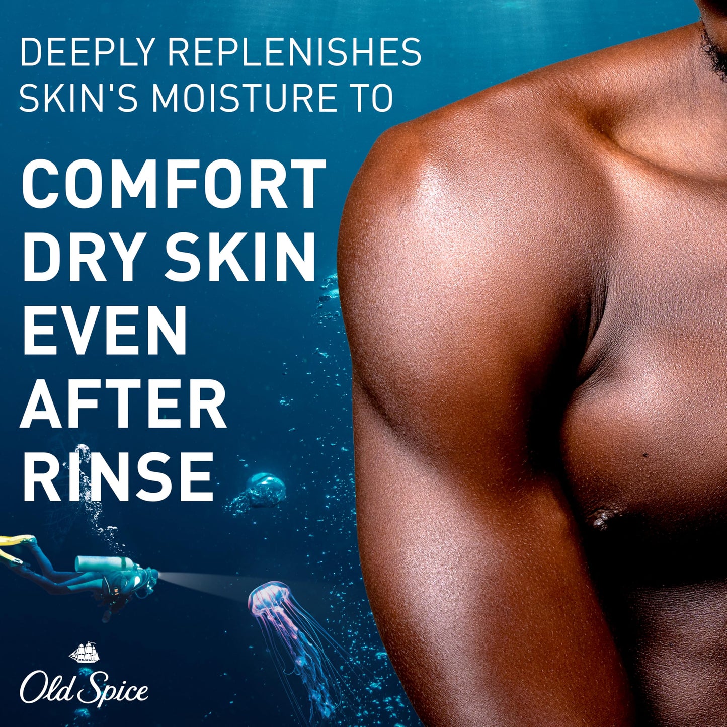 Old Spice GentleMan’s Super Hydration Body Wash for Men, Moisturizing Shower Gel for Dry Skin, 24/7 Renewing Moisture with Skin Conditioners, Deep Sea with Ocean Waves + Kelp Scent, 20 oz