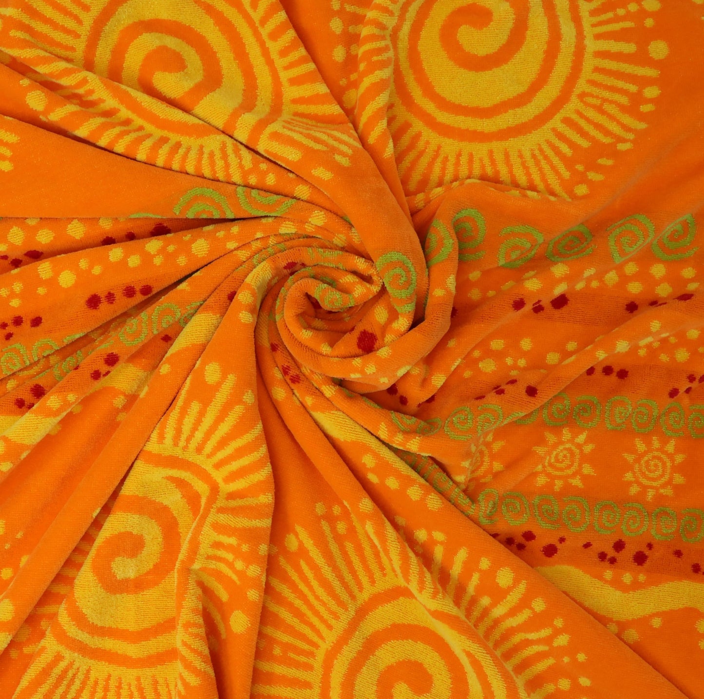 COTTON CRAFT Oversized Beach Towel for Two - 58x68 - Pure Cotton Jacquard Velour Extra Wide XL Beach Blanket Towel - Big & Huge Pool Bath 450 GSM Thick Plush Super Soft Luxury - Sunshine Orange Yellow