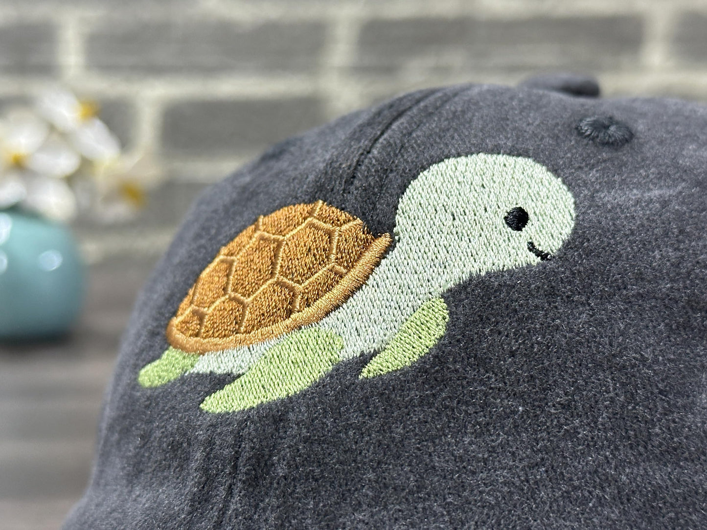 Horpe Kids Turtle Baseball Cap, Tortoise Gifts for Child, Sea Animal Hat for Boys and Girls, Adjustable Embroidered Ocean Creature Hat