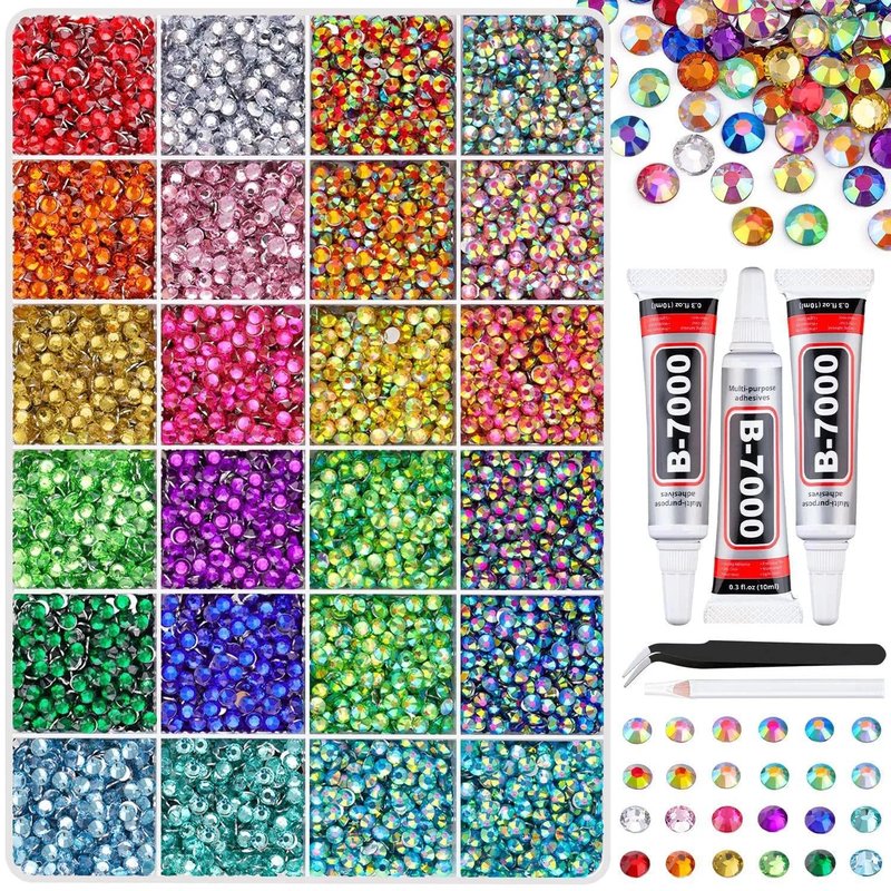 Bedazzler Kit with Rhinestones, Colorful DIY Resin Rhinestone Kit for Bedazzling, Resin Jelly Rhinestones for Bedazzling Kit for Diamond Art Bedazzling Nail Art Crafting Makeup