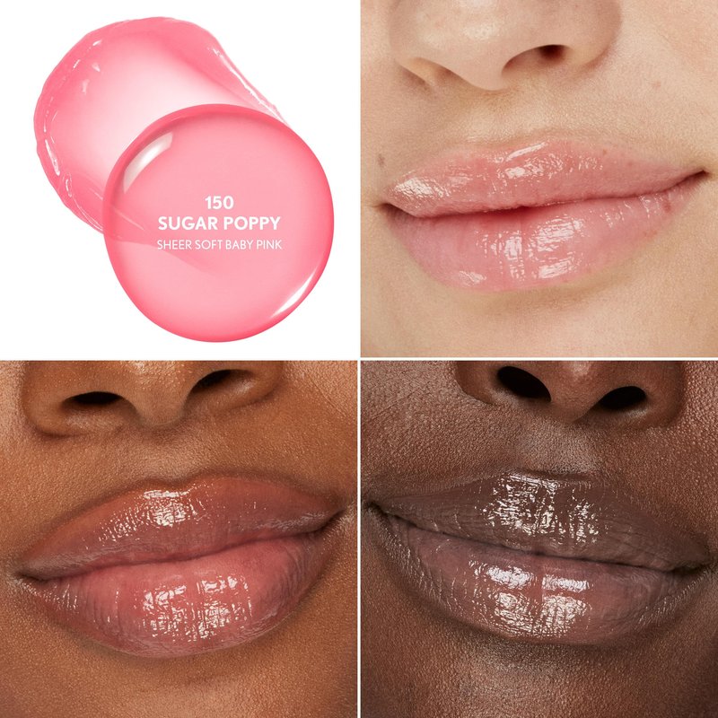 COVERGIRL Clean Fresh Yummy Big Oil Stick, Flavored Lip Oil, Dewy Finish, Non-Greasy - 150 Sugar Poppy (Sheer Soft Baby Pink)