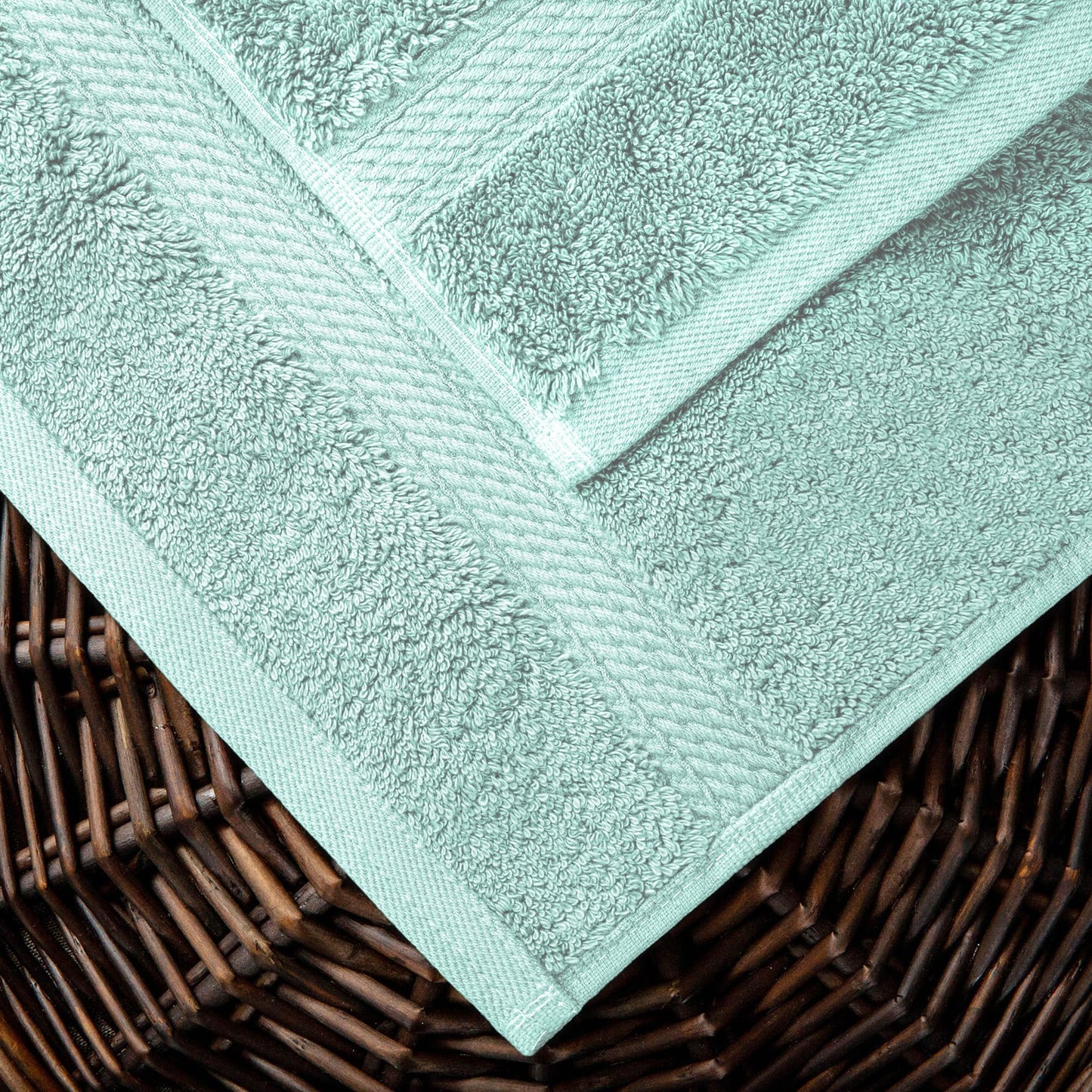 SUPERIOR Egyptian Cotton Ultra Plush & Absorbent, 10 Piece Set, Sea Foam