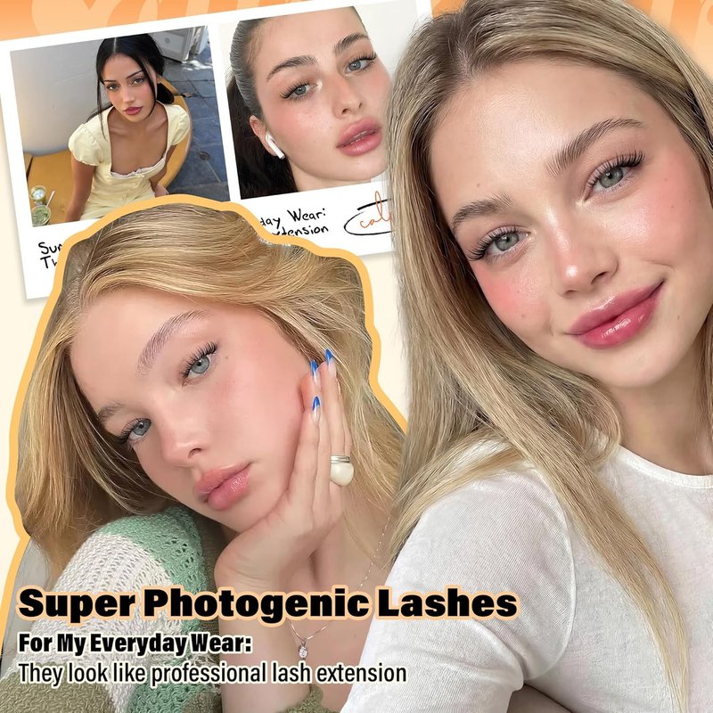 calphdiar Manga Lash Clusters Bunny Eyelash Clusters 8-14mm Short Cluster Eyelash Extensions Natural Lashes Clusters Wispy Individual Lashes Extension CC-Curly Spiky Eyelashes for Everyday Wear