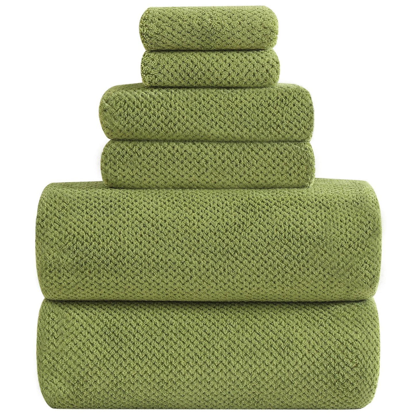 YTYC Towels, 39x78 Inch Oversized Bath Sheets for Adults Luxury Extra Large Bath Towels Sets of 6 Super Soft Shower Towels for Bathroom Microfiber 80% Polyester (Sage Green,6)