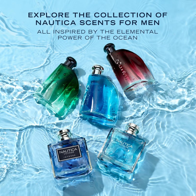 Nautica Voyage Intense Eau de Toilette 1.6 fl oz (Pack of 1), Notes of Vetiver, Smokey Leather, Mimosa, Men's Fragrance, Long Lasting, Everyday Fragrance, Travel Size