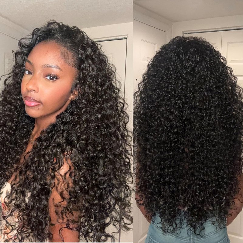 Frodio Curly Half Wig - 26 Inch Veralux™ Fiber Blend Headband Wig | 200% Density Natural Black