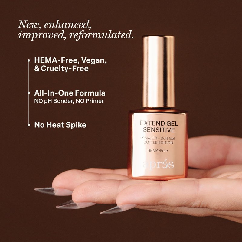 Aprés Extend Gel Sensitive - HEMA-Free Soak Off Gel-X Tips Adhesive (15 ml)