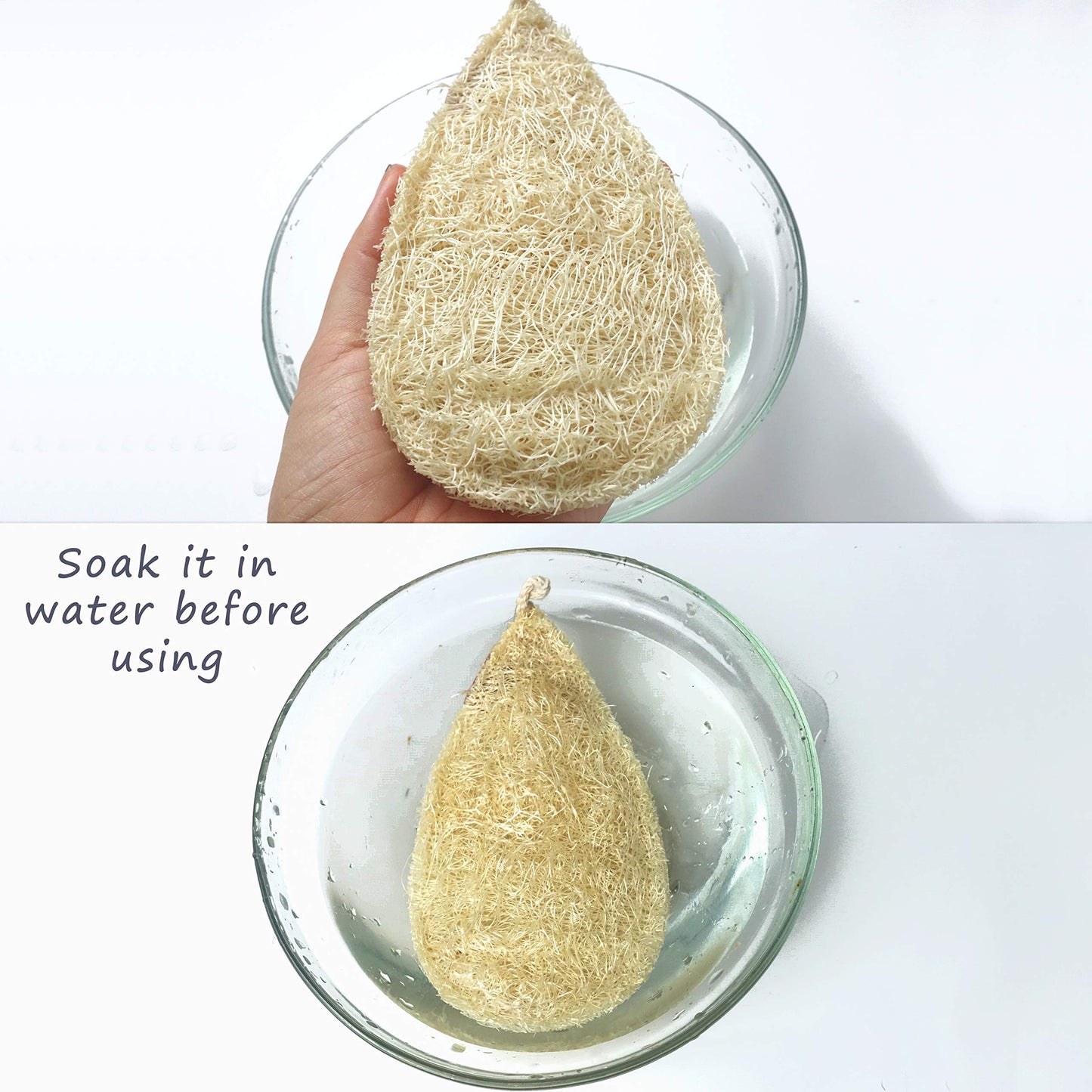 Miw Piw Natural Loofah Dish Sponge Pack 3 Vegetable Scrubber for Kitchen -100% Biodegradable Compostable Dishwashing Scouring Pad Zero Waste Plastic Free Eco Friendly Sustainable