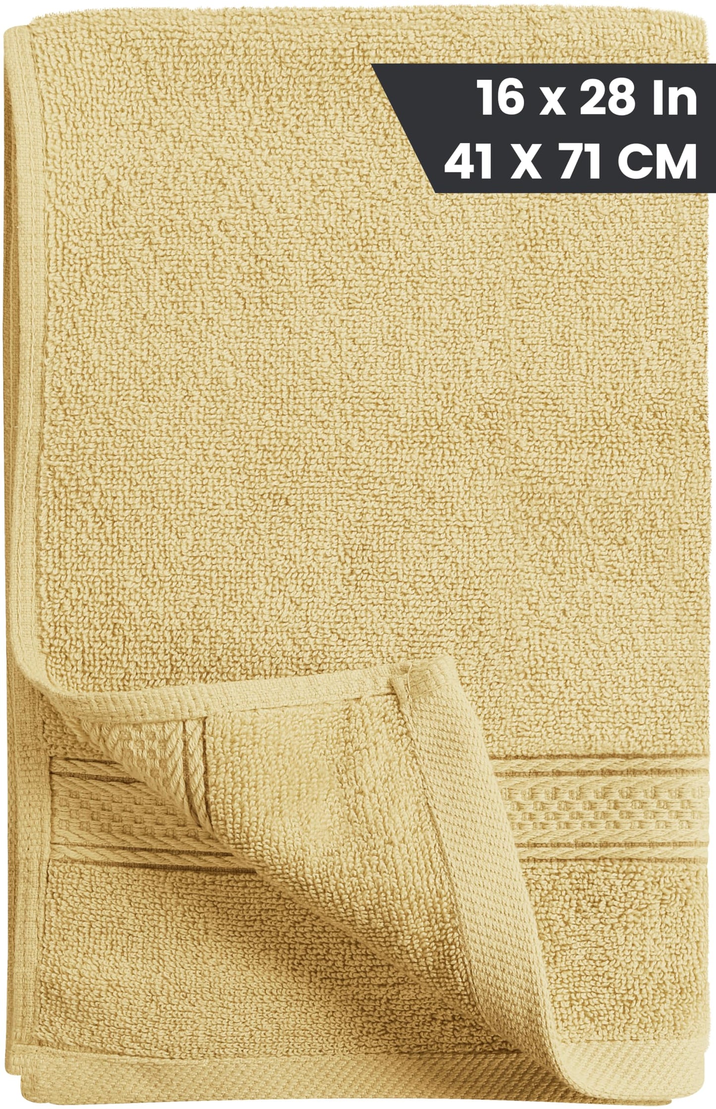 Utopia Towels 6 Pack Premium Hand Towels Set, 16 by 28 inches, 100% Ring Spun Cotton, Ultra Soft and Highly Absorbent 600GSM Towels for Bathroom, Gym, Shower, Hotel, and Spa, Beige