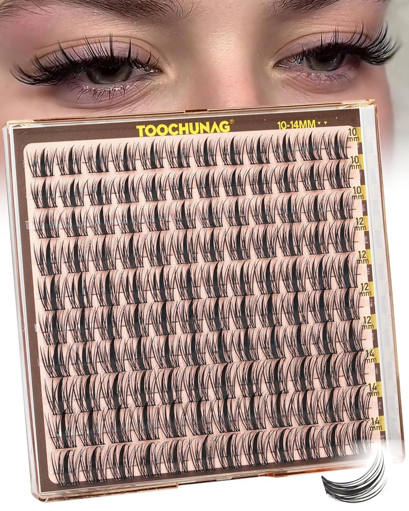 Natural Lash Clusters - Fairy Eyelash Extensions | 10/12/14mm Manga C Curve Wispy DIY Individual Lashes