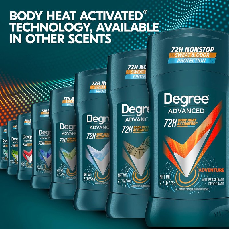 Degree Men Advanced Protection Antiperspirant Deodorant, Adventure, 2.7 oz, 2-Pack