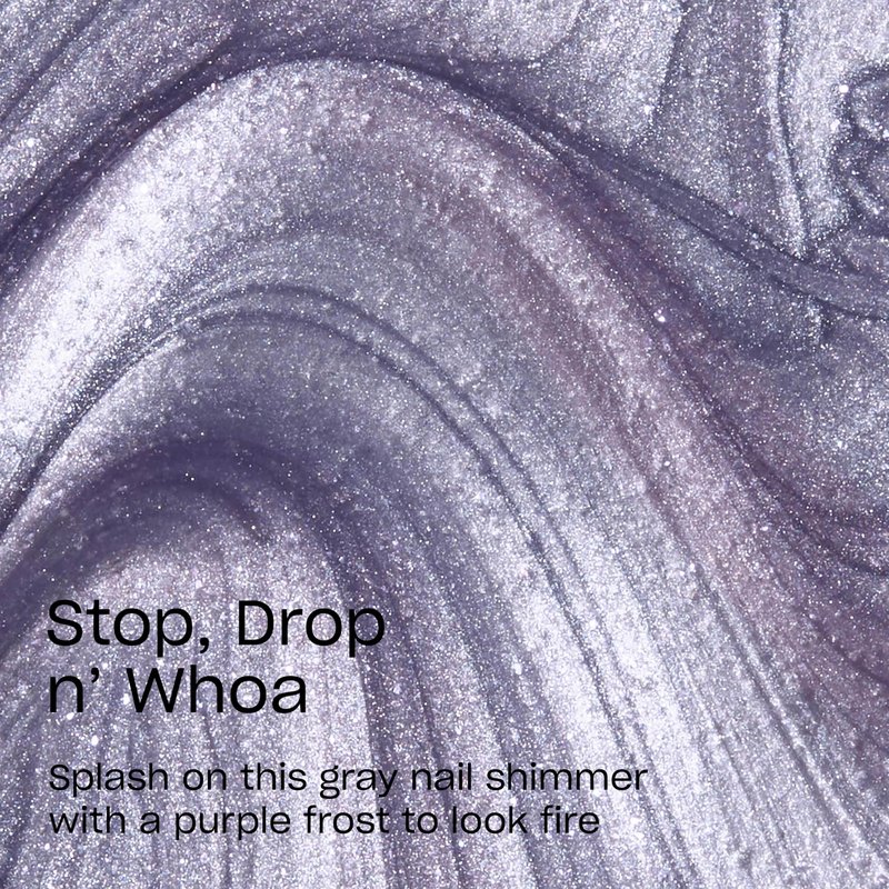 OPI RapiDry Stop, Drop n’ Whoa | Opaque Soft Gray Pearl Quick Dry Nail Polish | Vegan, Smudge Proof, Fast Drying