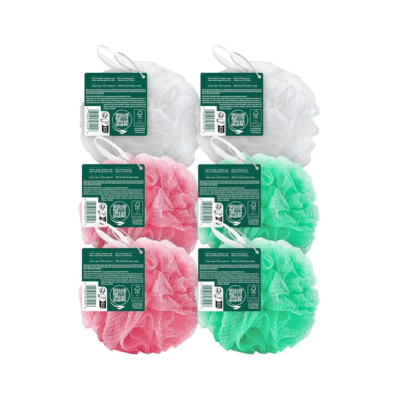 EcoTools Exfoliating EcoPouf - Gentle Body Scrubber for Smooth Skin | 1 Count