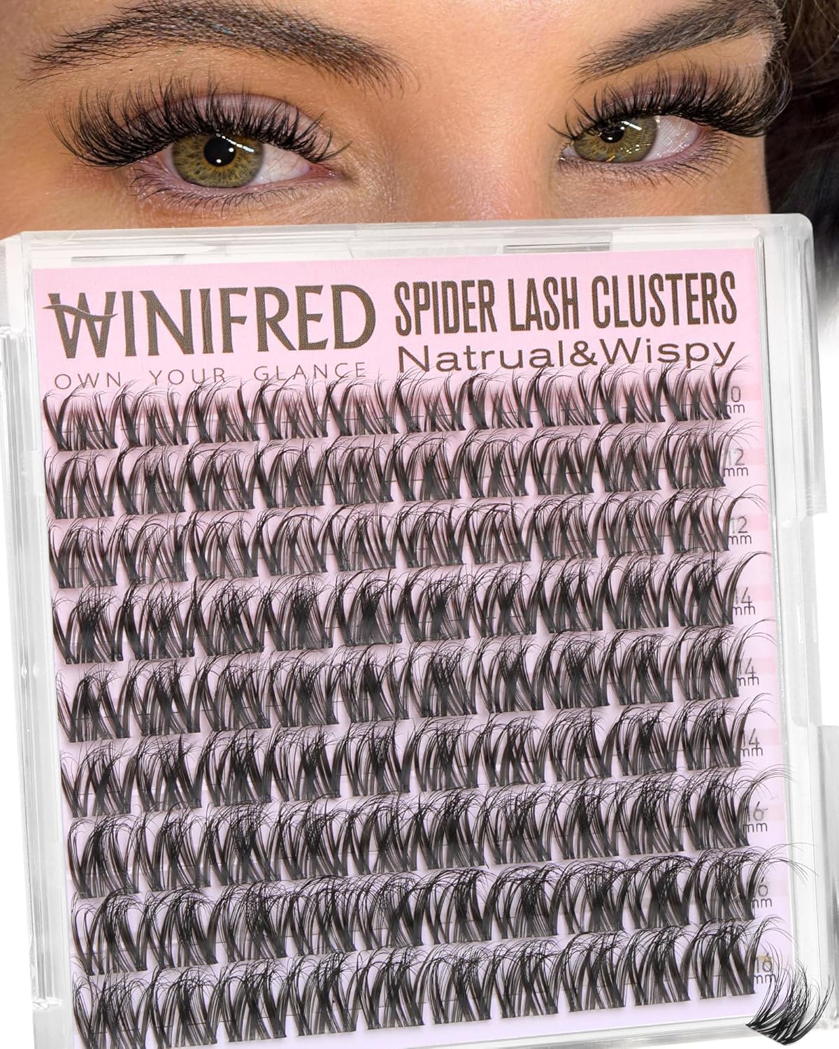 Spider Lash Clusters Wispy Eyelash Clusters Natural Fluffy Cluster Eyelash Extensions Breeze D Curly 10-16mm Lash Extensions Invisible Band Eyelashes Kim&K Individual Lashes by Winifred