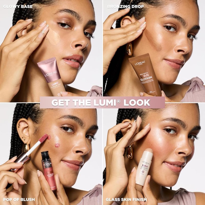 L’Oréal Paris True Match Lumi Glotion Bundle - Highlighter & Bronzer for Radiant Glow | Light & Fair, 2-Pack