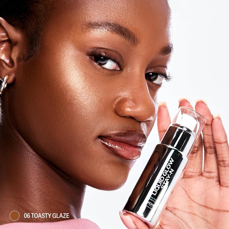 Liquid Glow STAY-N Highlighter & Illuminator Makeup - 30ml Long-Lasting Luminous Finish, Toasty Glaze