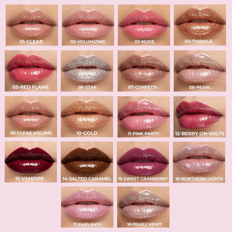 MON RÊVE Moisturizing Lip Gloss for Women – Ultra-Shiny 3D Hydrating Lip Gloss with Chamomile Oil, Non-Sticky Nourishing Formula for Long-Lasting Wear, 0.27 fl oz, 18 Shimmer Shades (01 CLEAR)