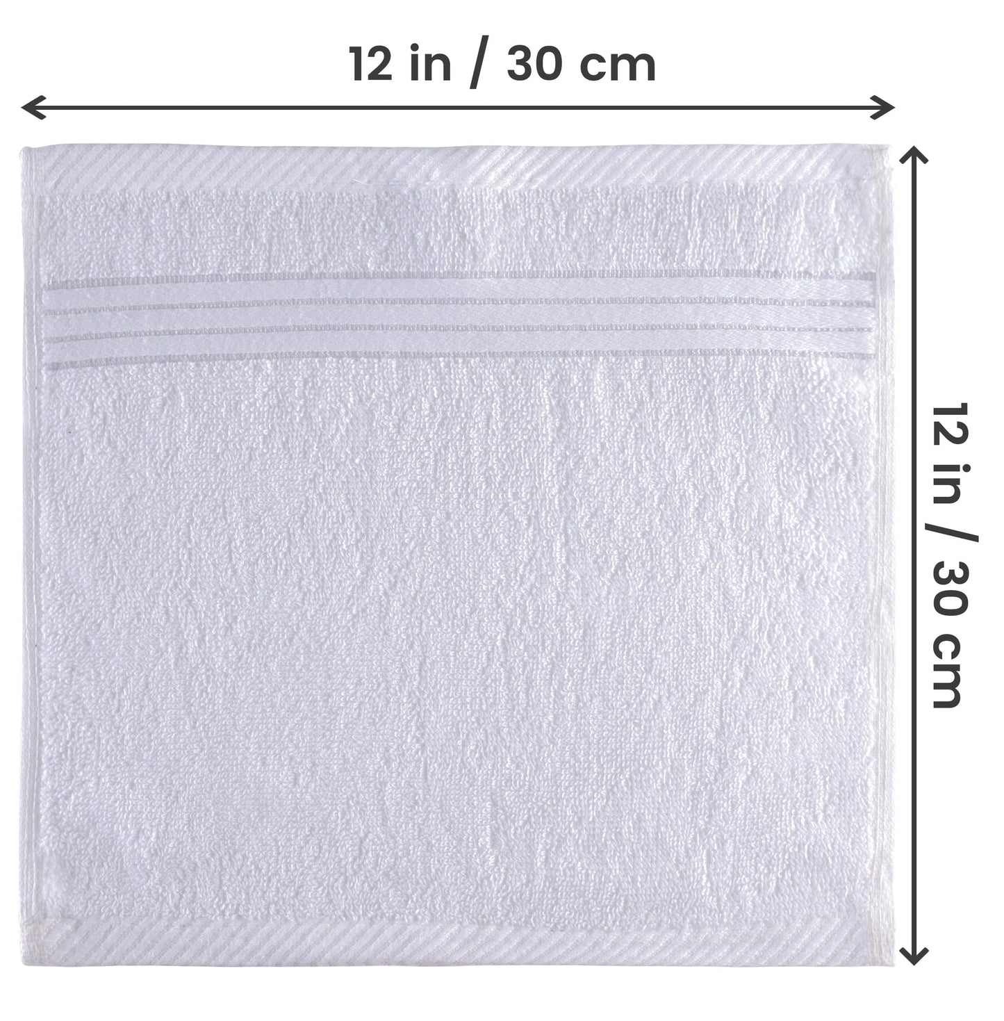 Utopia Towels 12 Pack Premium Wash Cloths Set, 12 by 12 Inches, 100% Cotton Ring Spun, Highly Absorbent and Soft Feel Washcloths for Bathroom, Spa, Gym, and Face, White