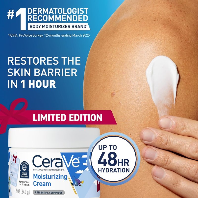 CeraVe Moisturizing Cream - Hydrating Daily Moisturizer for Dry Skin | 12 Ounce, Oil-Free & Fragrance-Free