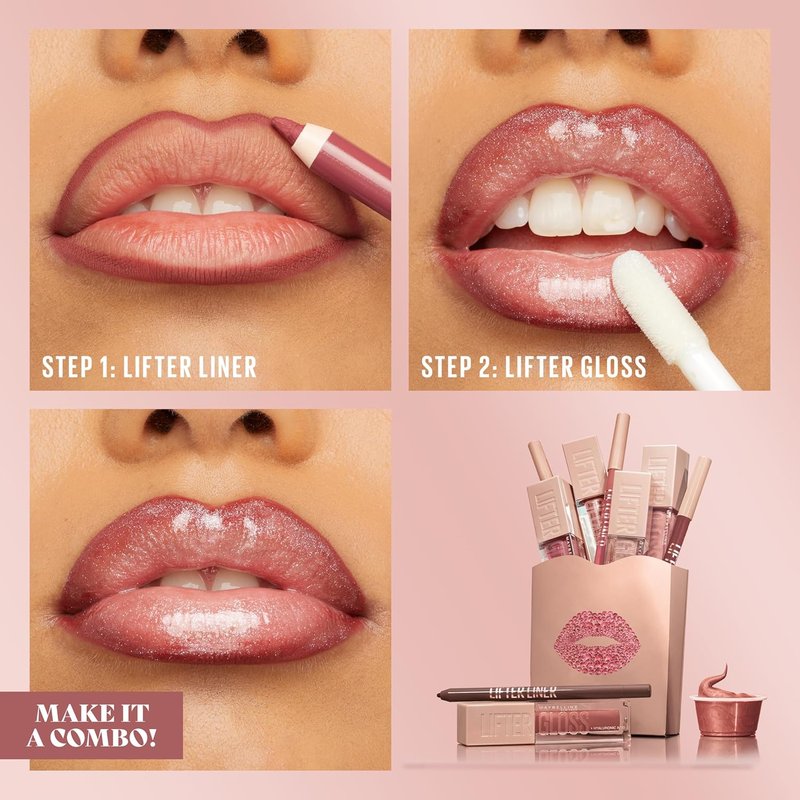 Maybelline Lifter Liner Lip Liner Pencil - Hydrating Formula with Hyaluronic Acid | Player Shade, 1 Count