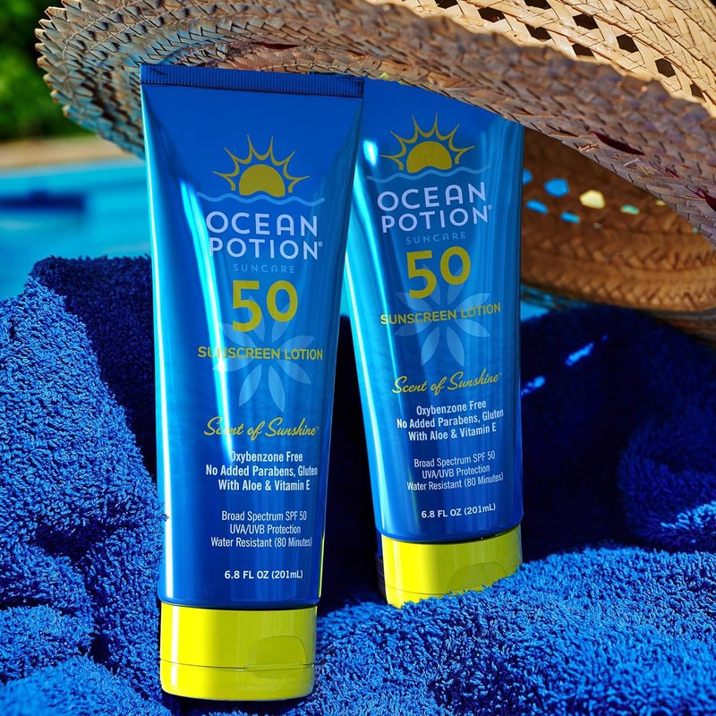 Ocean Potion SPF 50 Sunscreen Lotion - Broad Spectrum UVA/UVB Protection with Aloe & Vitamin E | 6.8 oz