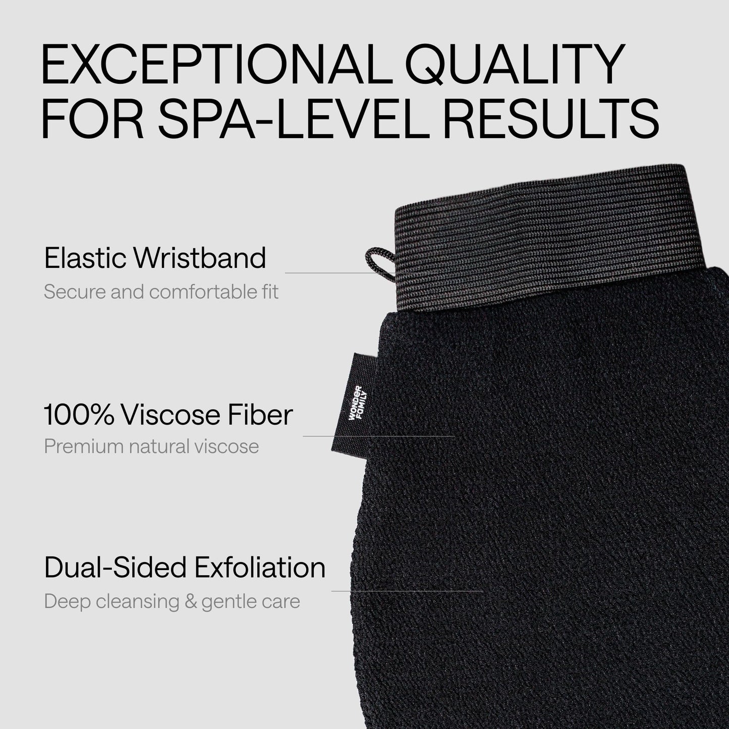 Korean Exfoliating Glove for Shower – Deep Body Scrubber & Face Exfoliator – Shower Gloves – Tan Remover Washcloth, Smooth Skin & Body Exfoliating Mitt – Loofah Wash Cloth Alternative